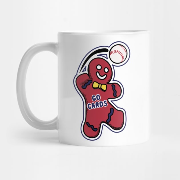 St Louis Cardinals Gingerbread Man by Rad Love